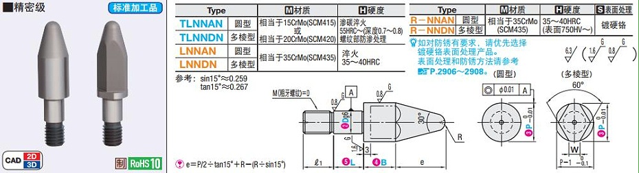 夹具用定位销